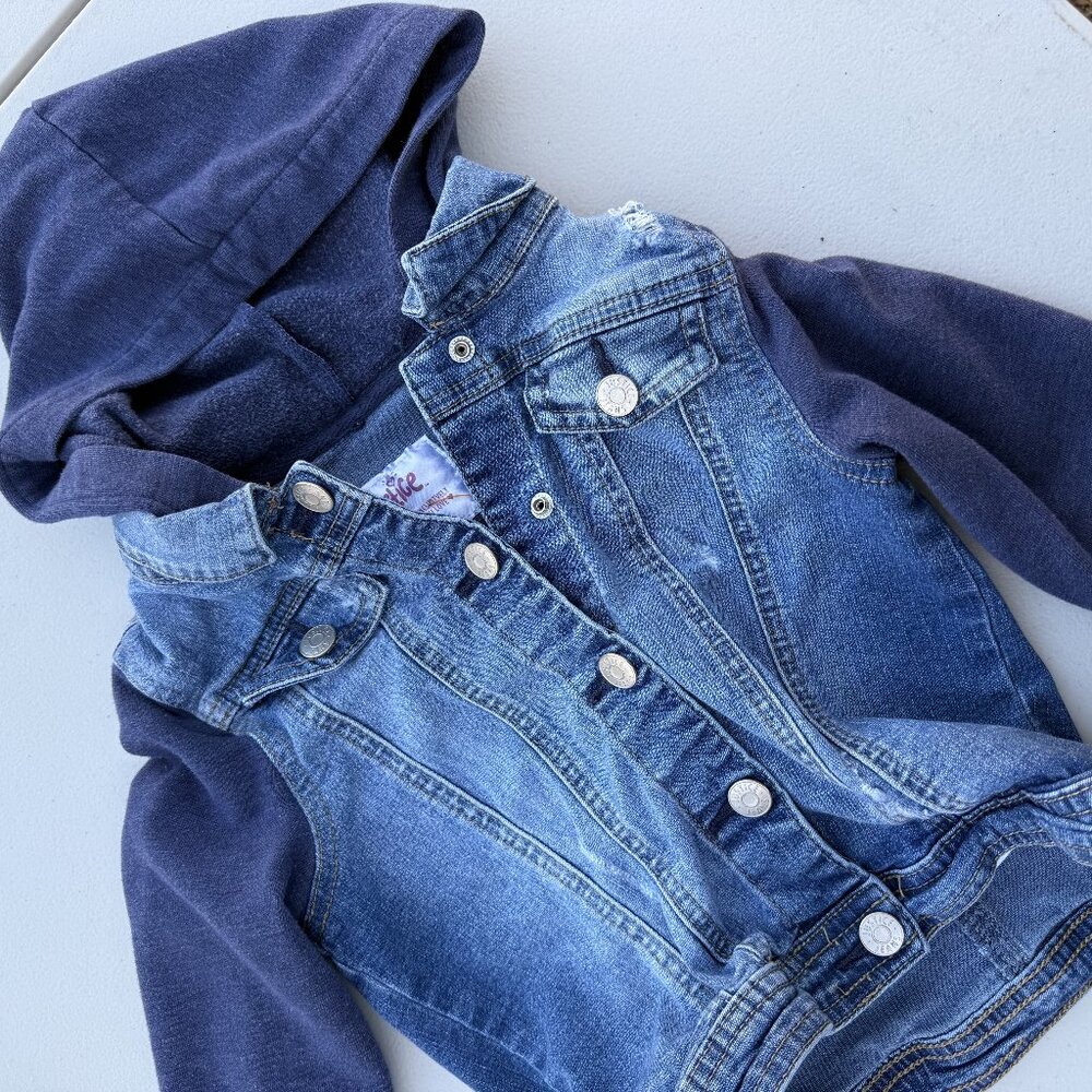 Kids' Denim Jacket with Hoodie